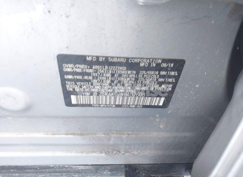 Photo 9 of 2019 Subaru Forester SPORT (VIN JF2SKAKC2KH402608)