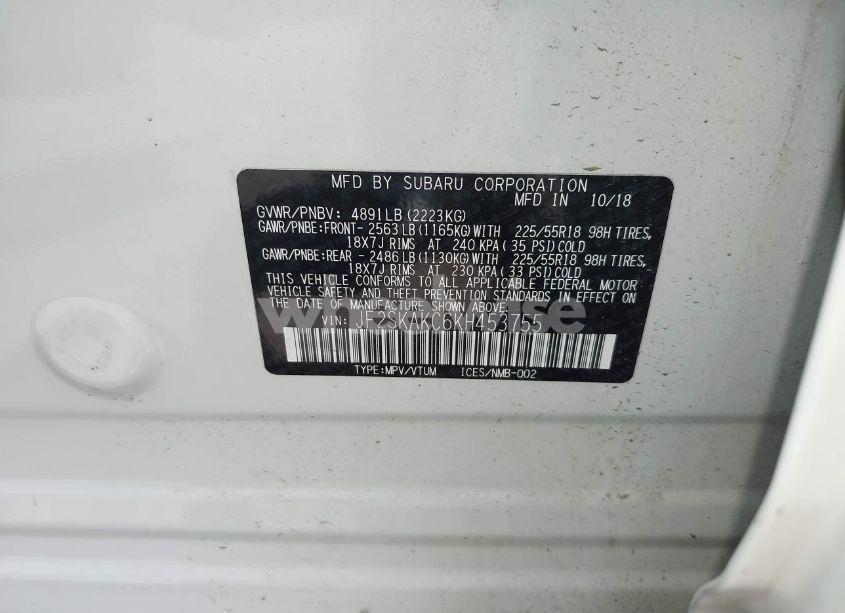 Photo 9 of 2019 Subaru Forester SPORT (VIN JF2SKAKC6KH453755)