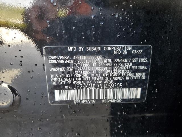 Photo 4 of 2022 SUBARU FORESTER WILDERNESS (VIN JF2SKAMC3NH459305)