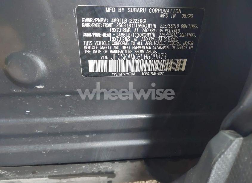 Photo 9 of 2020 Subaru Forester SPORT (VIN JF2SKAMC6LH609873)