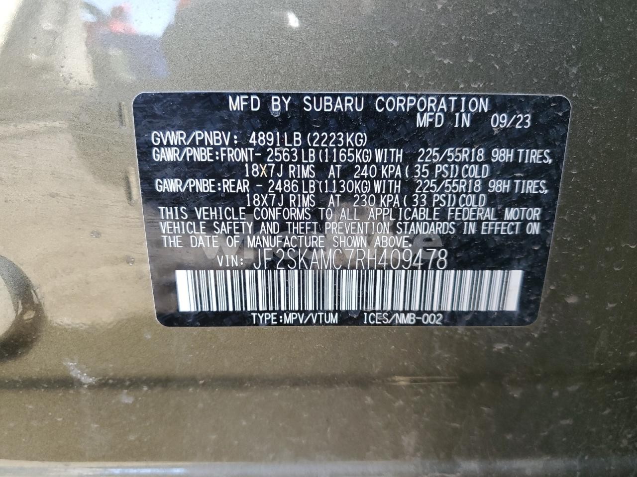 Photo 13 of 2024 SUBARU FORESTER TOURING (VIN JF2SKAMC7RH409478)