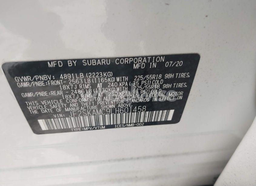 Photo 9 of 2020 Subaru Forester SPORT (VIN JF2SKAMC9LH601458)