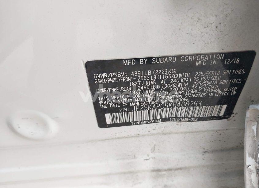 Photo 9 of 2019 Subaru Forester SPORT (VIN JF2SKAPC5KH488263)