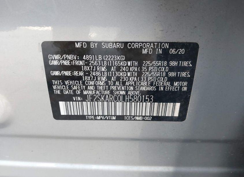 Photo 9 of 2020 Subaru Forester SPORT (VIN JF2SKARC0LH580153)