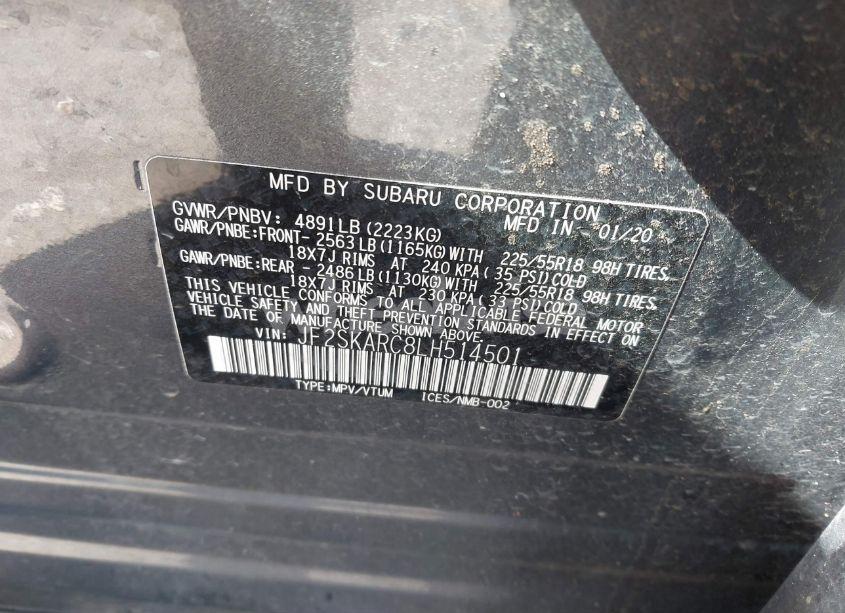 Photo 9 of 2020 Subaru Forester SPORT (VIN JF2SKARC8LH514501)