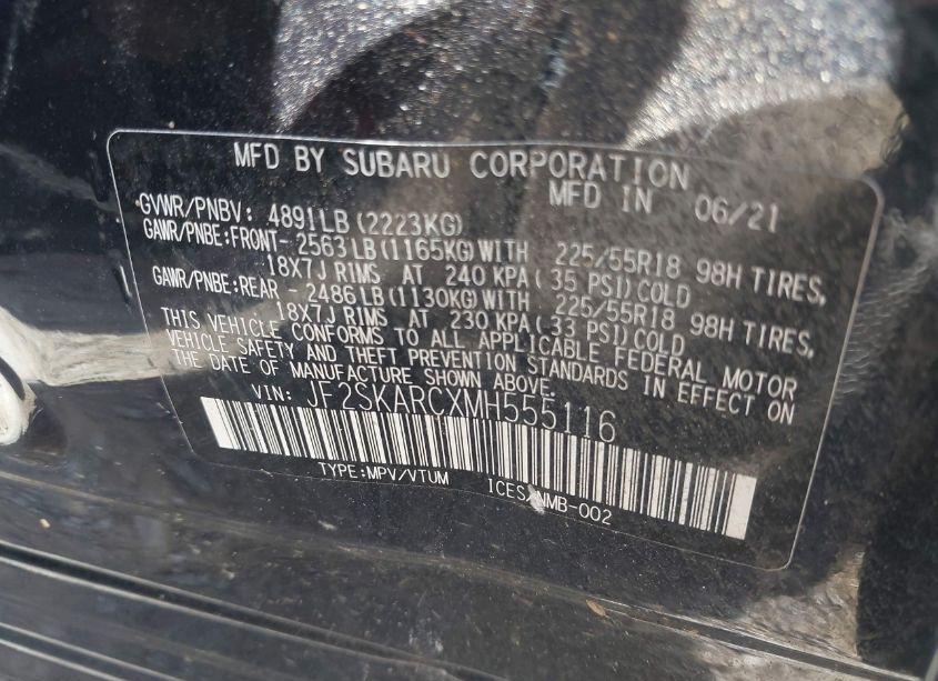 Photo 9 of 2021 Subaru Forester SPORT (VIN JF2SKARCXMH555116)