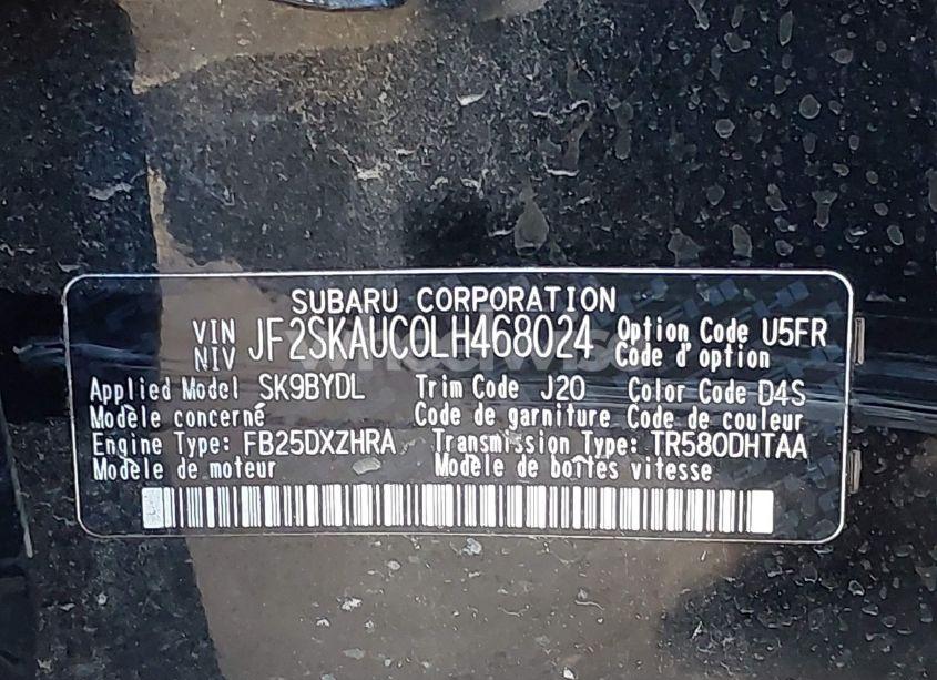 Photo 9 of 2020 Subaru Forester LIMITED (VIN JF2SKAUC0LH468024)