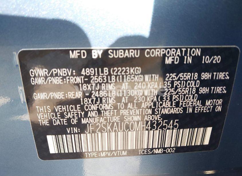 Photo 9 of 2021 Subaru Forester LIMITED (VIN JF2SKAUC0MH432545)