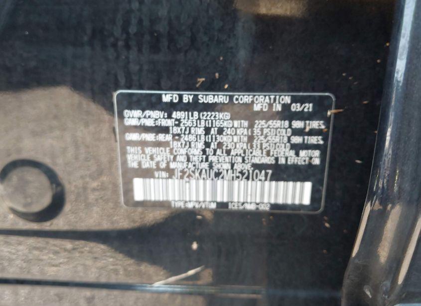 Photo 9 of 2021 Subaru Forester LIMITED (VIN JF2SKAUC2MH521047)