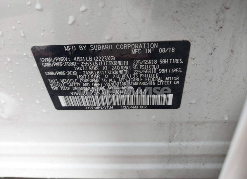 Photo 9 of 2019 Subaru Forester LIMITED (VIN JF2SKAUC8KH401444)