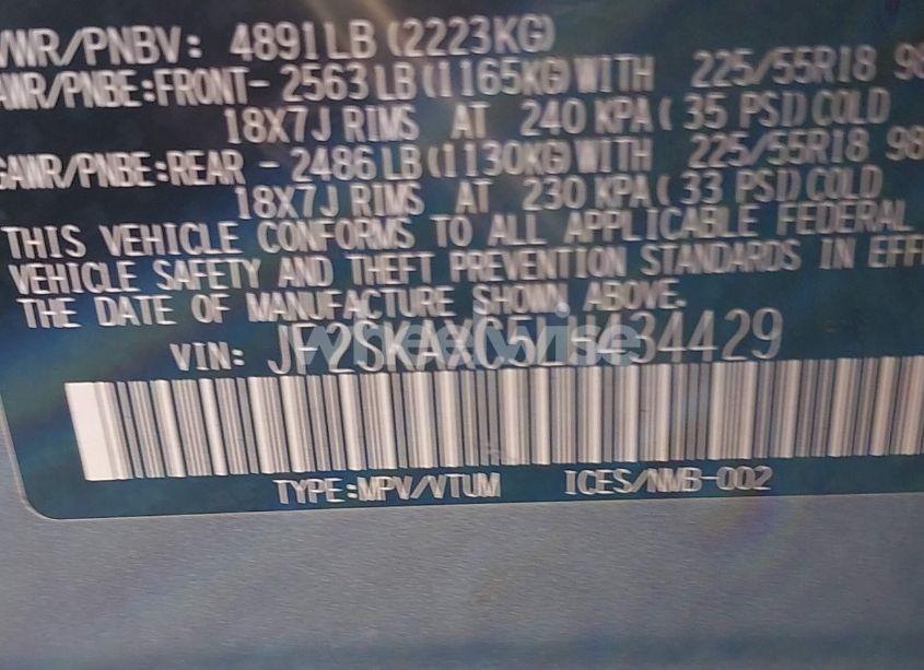 Photo 9 of 2020 Subaru Forester TOURING (VIN JF2SKAXC5LH434429)