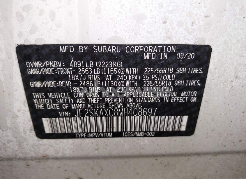 Photo 9 of 2021 Subaru Forester TOURING (VIN JF2SKAXC8MH408697)