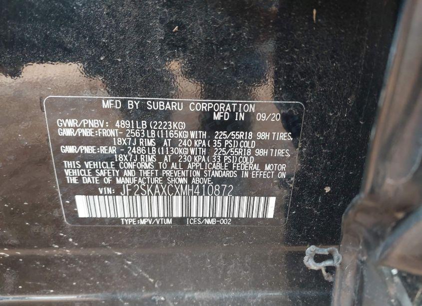 Photo 9 of 2021 Subaru Forester TOURING (VIN JF2SKAXCXMH410872)