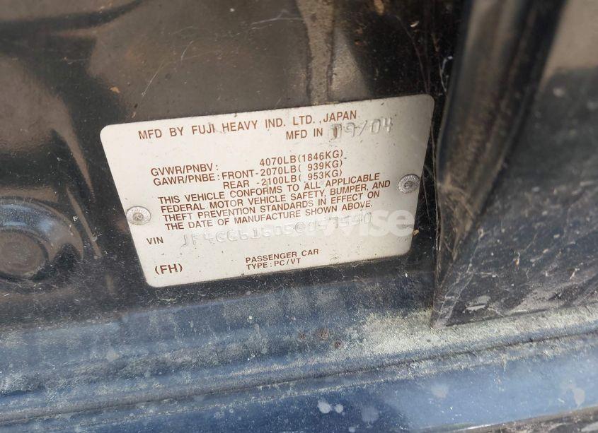 Photo 9 of 2005 Saab 9-2x LINEAR (VIN JF4GG61605G057550)