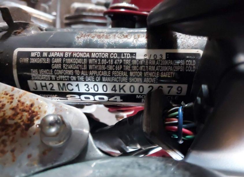 Photo 10 of 2004 Honda Cmx250 C (VIN JH2MC13004K002679)