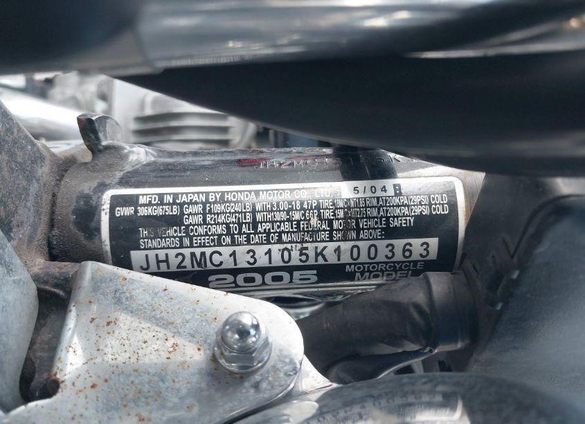 Photo 10 of 2005 Honda Cmx250 C (VIN JH2MC13105K100363)