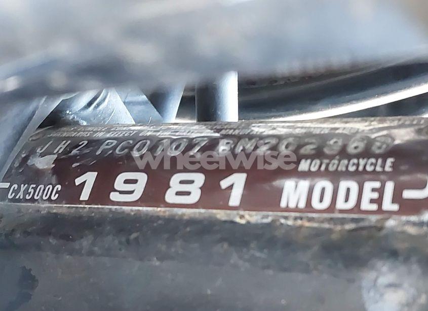 Photo 10 of 1981 Honda Cx500 C (VIN JH2PC0107BM202969)