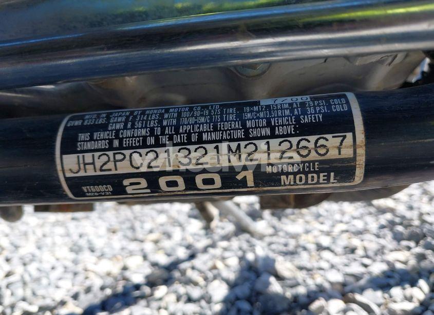 Photo 10 of 2001 Honda Vt600 CD (VIN JH2PC21321M212667)