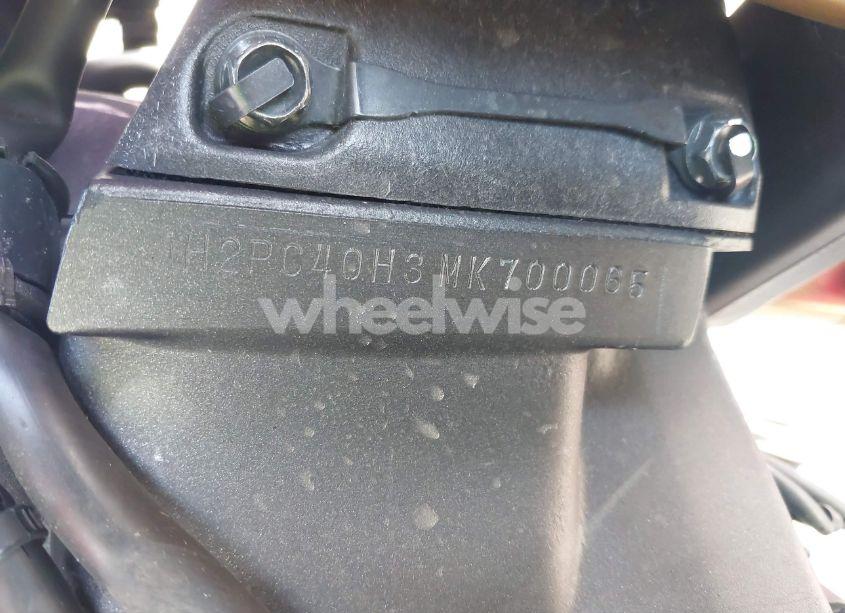 Photo 10 of 2021 Honda Cbr600 RR (VIN JH2PC40H3MK700065)