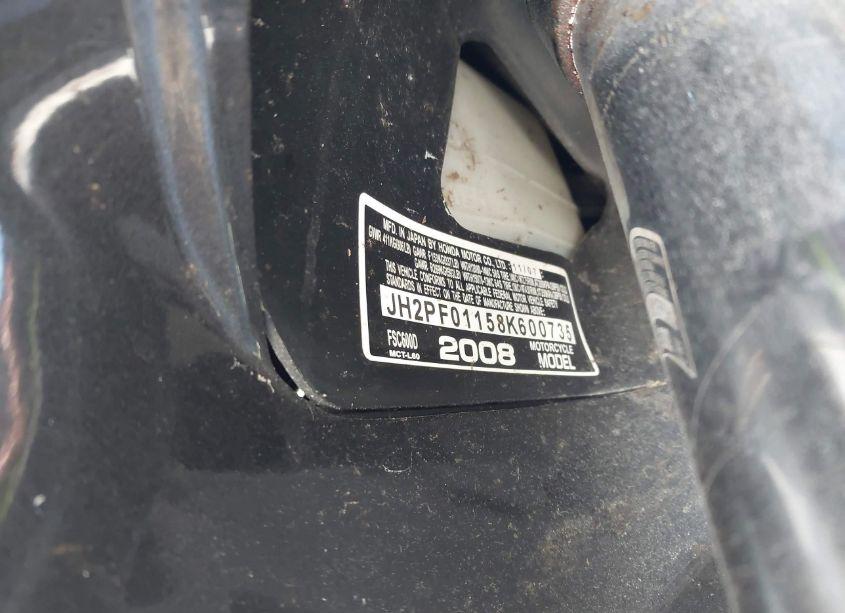 Photo 10 of 2008 Honda Fsc600 D (VIN JH2PF01158K600735)