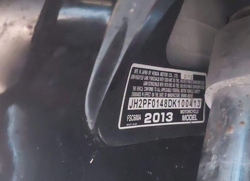 Photo 10 of 2013 Honda Fsc600 A (VIN JH2PF0148DK100413)