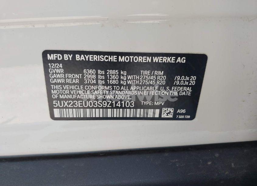 Photo 9 of 2025 Bmw X5 XDRIVE40I (VIN JH2RC2414GM******)