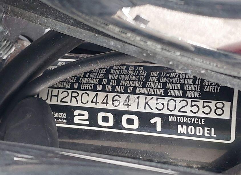 Photo 10 of 2001 Honda Vt750 CD2 (VIN JH2RC44641K502558)
