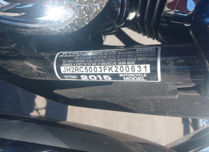Photo 10 of 2015 Honda Vt750 C (VIN JH2RC5003FK200631)