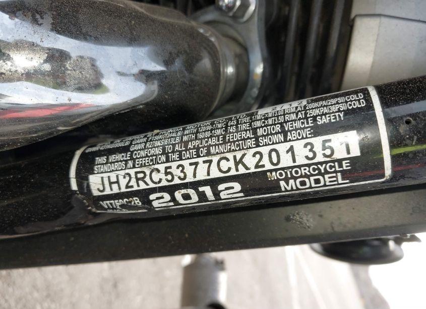 Photo 10 of 2012 Honda Vt750 C2B (VIN JH2RC5377CK201351)