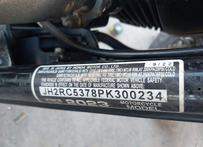 Photo 10 of 2023 Honda Vt750 C2B (VIN JH2RC5378PK300234)