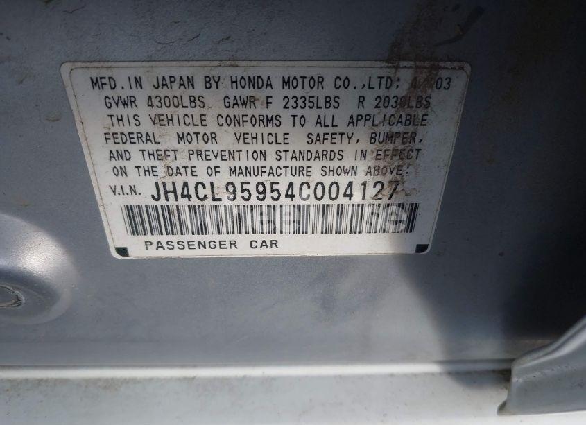 Photo 9 of 2004 Acura Tsx N/A (VIN JH4CL95954C004127)