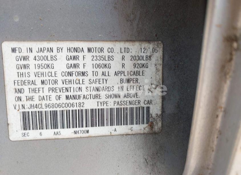 Photo 9 of 2006 Acura Tsx N/A (VIN JH4CL96806C006182)