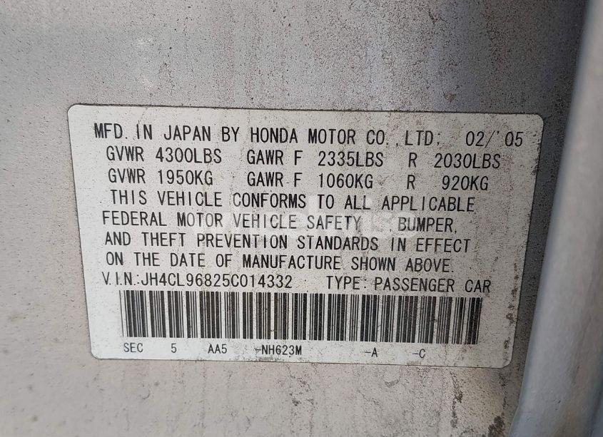 Photo 9 of 2005 Acura Tsx N/A (VIN JH4CL96825C014332)