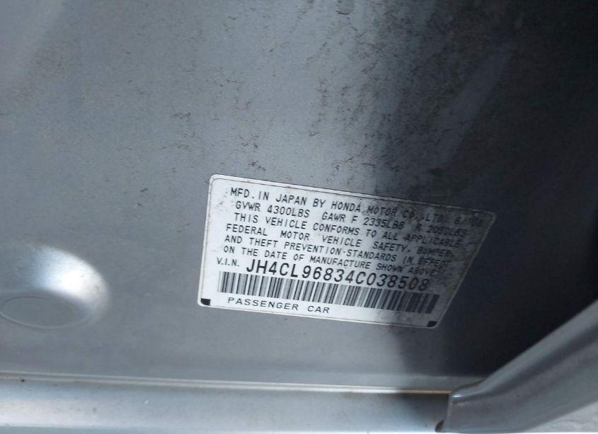 Photo 9 of 2004 Acura Tsx N/A (VIN JH4CL96834C038508)