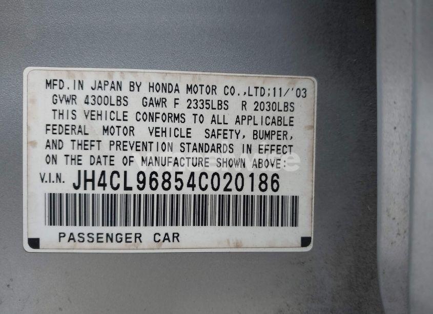 Photo 9 of 2004 Acura Tsx N/A (VIN JH4CL96854C020186)