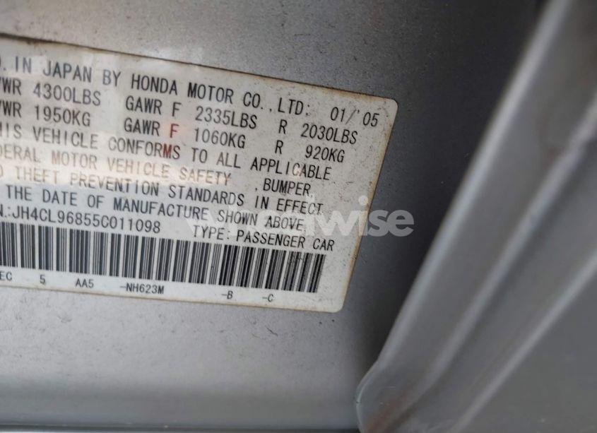 Photo 9 of 2005 Acura Tsx N/A (VIN JH4CL96855C011098)