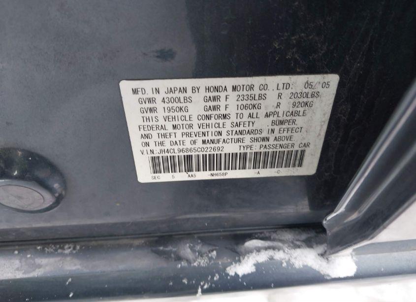 Photo 9 of 2005 Acura Tsx N/A (VIN JH4CL96865C022692)