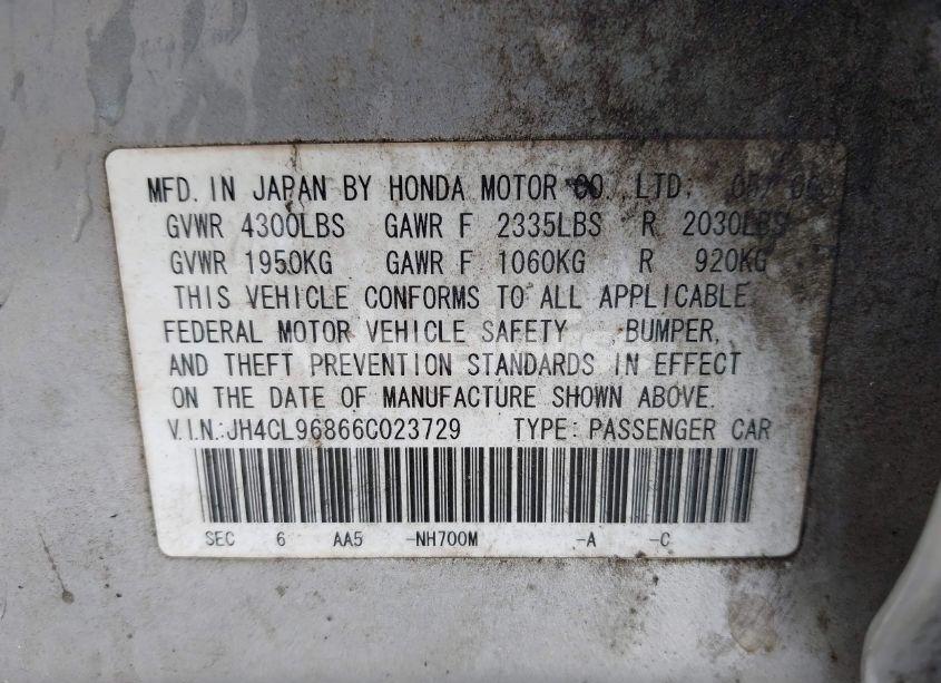 Photo 9 of 2006 Acura Tsx N/A (VIN JH4CL96866C023729)