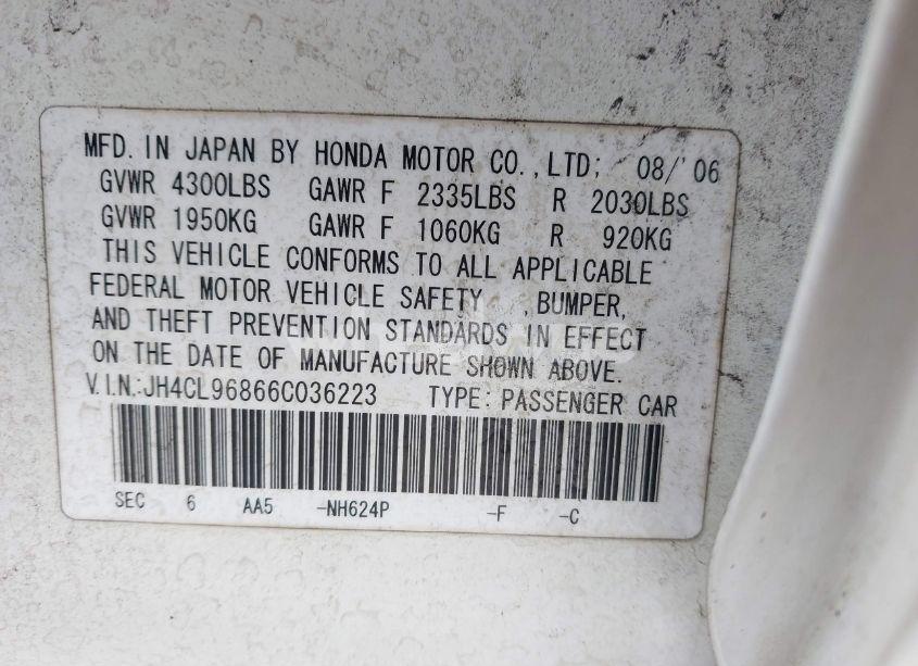 Photo 9 of 2006 Acura Tsx N/A (VIN JH4CL96866C036223)