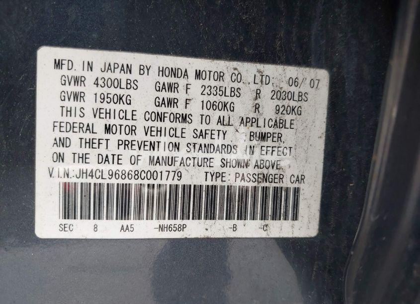 Photo 9 of 2008 Acura Tsx N/A (VIN JH4CL96868C001779)