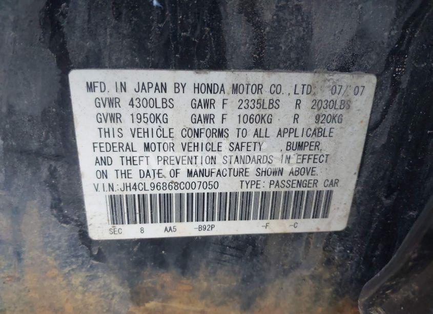 Photo 9 of 2008 Acura Tsx N/A (VIN JH4CL96868C007050)