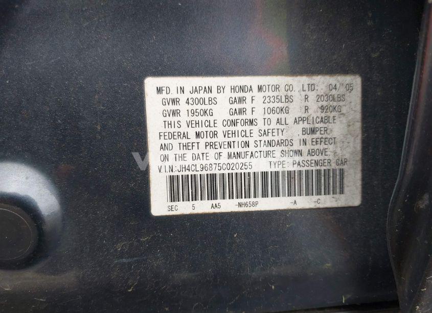 Photo 9 of 2005 Acura Tsx N/A (VIN JH4CL96875C020255)