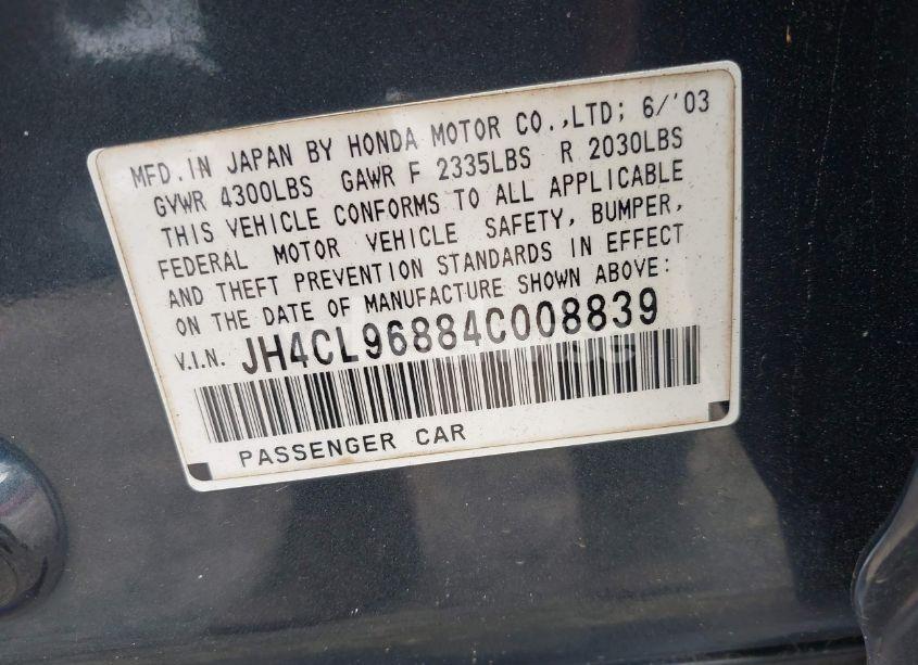 Photo 9 of 2004 Acura Tsx N/A (VIN JH4CL96884C008839)