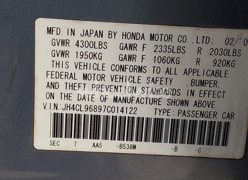 Photo 9 of 2007 Acura Tsx N/A (VIN JH4CL96897C014122)