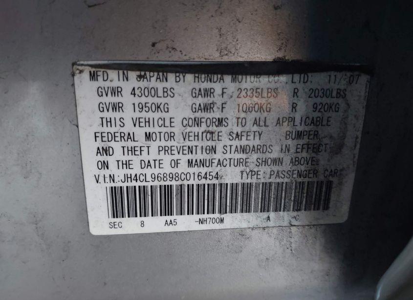 Photo 9 of 2008 Acura Tsx N/A (VIN JH4CL96898C016454)