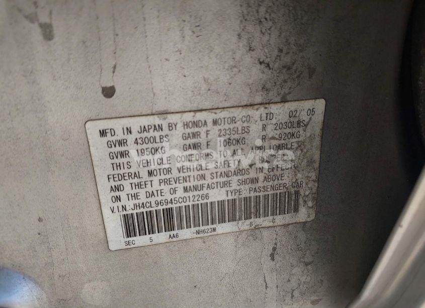 Photo 9 of 2005 Acura Tsx N/A (VIN JH4CL96945C012266)