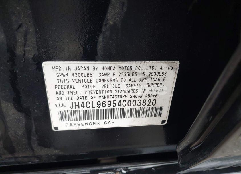 Photo 9 of 2004 Acura Tsx N/A (VIN JH4CL96954C003820)