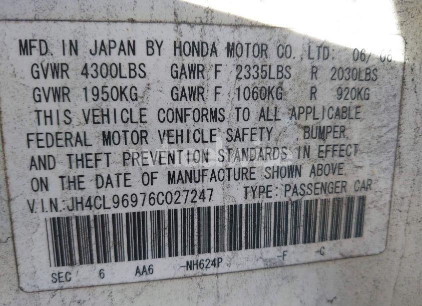 Photo 9 of 2006 Acura Tsx N/A (VIN JH4CL96976C027247)