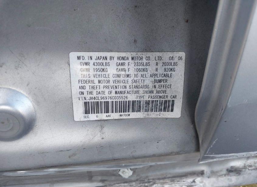 Photo 9 of 2006 Acura Tsx N/A (VIN JH4CL96976C035526)