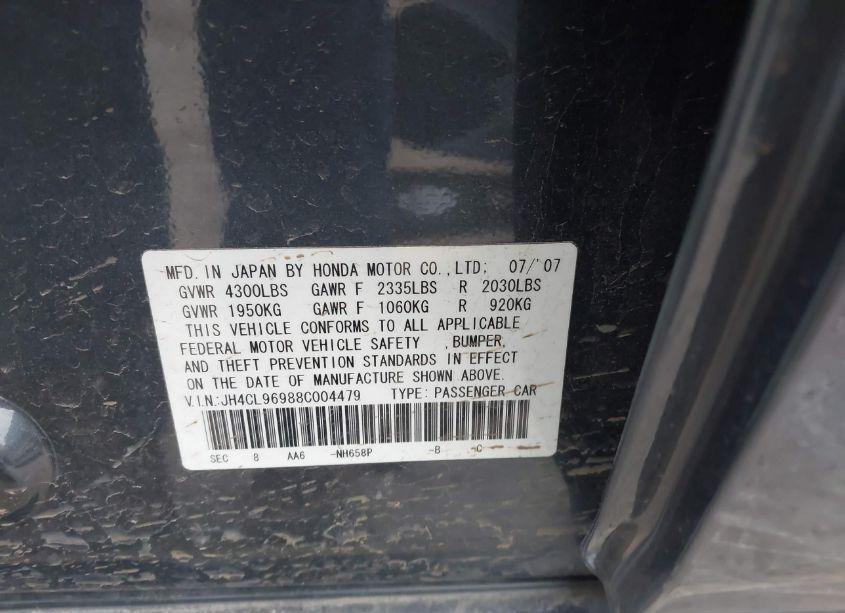 Photo 9 of 2008 Acura Tsx N/A (VIN JH4CL96988C004479)